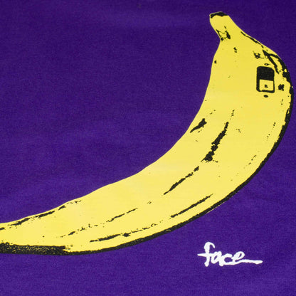 Purple Embroidered Banana Screenprint T-shirt