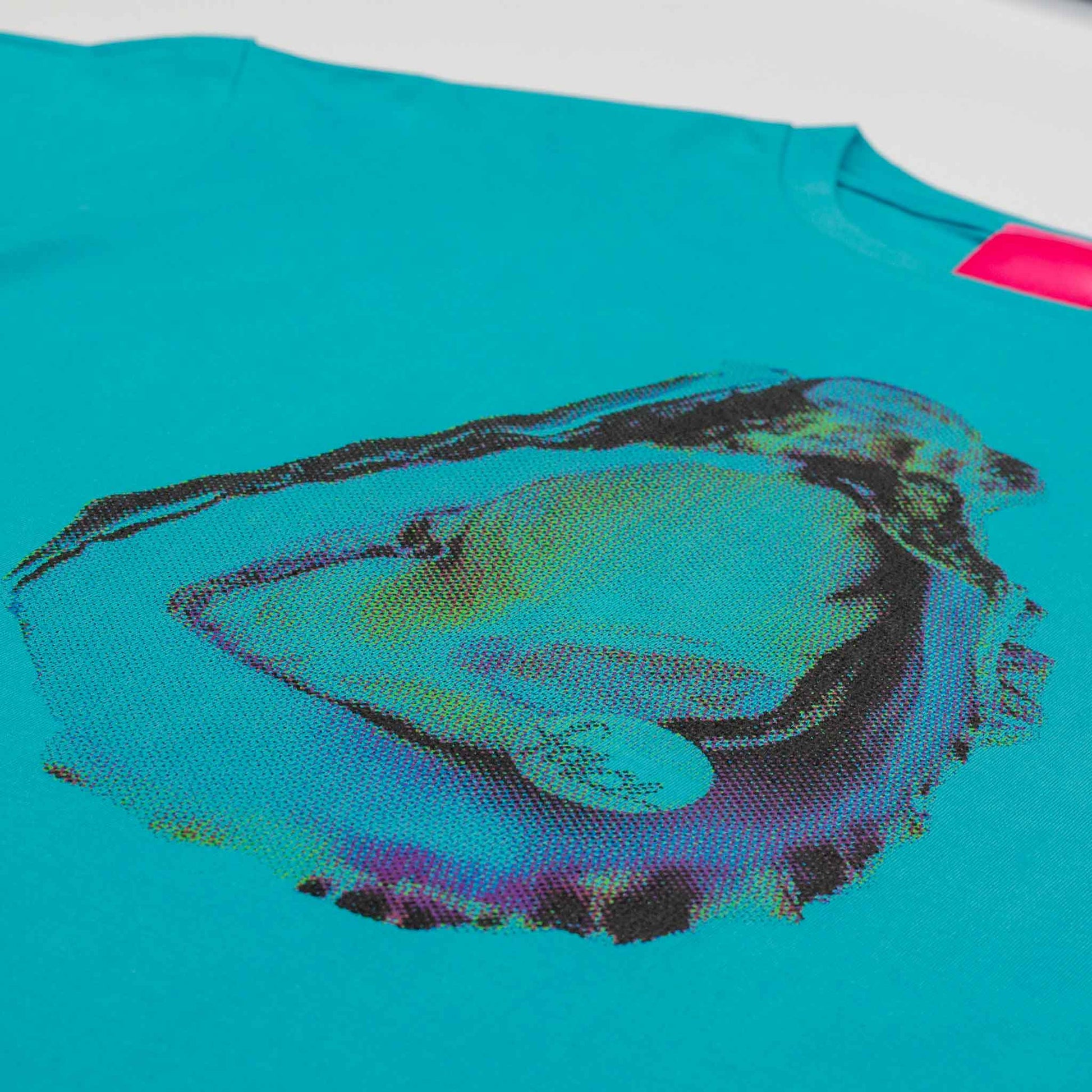 Unisex oyster print turquoise short sleeve t shirt